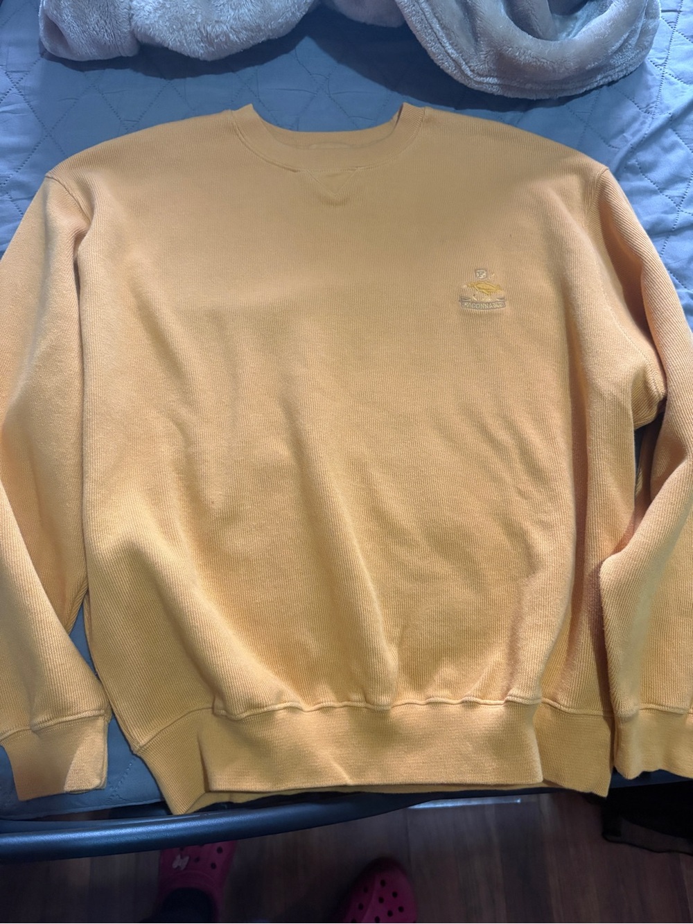 Faconnable Men's Crewneck Sweater in Mustard